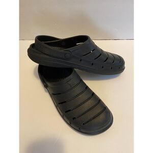 Rugged Shark Black Slip On Waterproof Cove Clog Mens Size 12